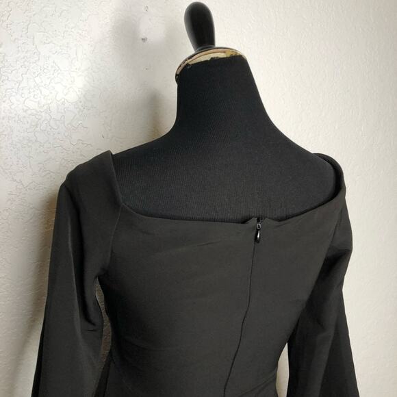 Bardot Ava black off shoulder flared sleeve sheath dress size US 6 / Small - Picture 11 of 16
